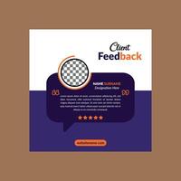 Modern Client Testimonial Layout. Luxurious Template Display for Promotional Campaign. vector