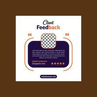 Modern Client Testimonial Layout. Dynamic Template Display for Promotional Campaign. vector