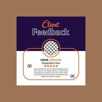 Modern Client Testimonial Layout. Innovative Template Display for Promotional Campaign. vector
