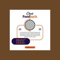 Modern Client Testimonial Layout. Trendy Template Display for Promotional Campaign. vector