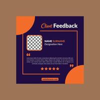 Modern Client Testimonial Layout. Innovative Layout Display for Promotional Campaign. vector