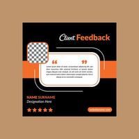 Modern Client Testimonial Layout. Classic Template Display for Promotional Campaign. vector