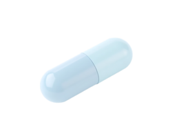 Blue Capsule Medication on Transparent Background png