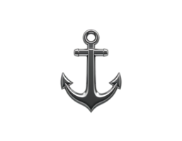 Shiny Metal Anchor Isolated on Transparent Background png