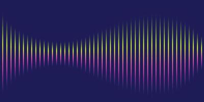 Abstract Colorful Sound Wave Visualization Serene Gradient Lines Flowing Across a Dark Blue Background - Professional digital artwork with vibrant colors and detailed composition vector