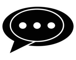 Mysterious Black Speech Bubble Icon A Simple, Bold Communication Symbol for Digital Design, Websites, and Apps vector