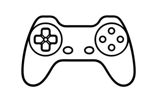 clásico juego controlador línea Arte un simple, nostálgico ilustración de un retro juego de azar dispositivo - profesional digital obra de arte con vibrante colores y detallado composición vector