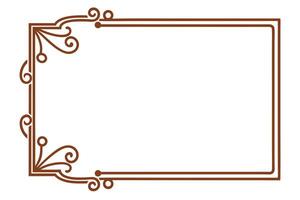 Elegant Brown Ornate Frame with Swirling Design for Wedding Invitations, Certificates, or Decorative Projects - Professional digital artwork with vibrant colors and detailed composition vector