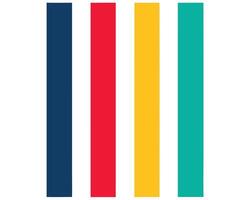 Vibrant Vertical Stripes A Bold and Cheerful Abstract Art Design in Blue, Red, Yellow, and Teal vector