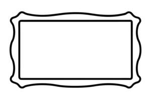 Elegant Black Outline Frame, Decorative Border for Pictures, Certificate, or Invitation Design, Simple and Classic Style, Isolated on White Background vector