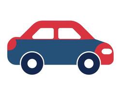 Simple Red and Blue Car Illustration A Cheerful, Minimalist Design for Automotive Websites - Professional digital artwork with vibrant colors and detailed composition vector