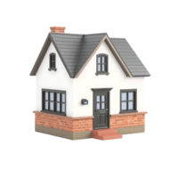 Cartoon 3D House Illustration for Real Estate and Property Concepts png