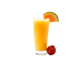 Refreshing Juice with Strawberry and Melon Slice png