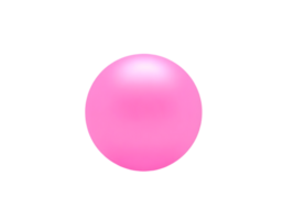 Pink Spherical Orb on Transparent Background png