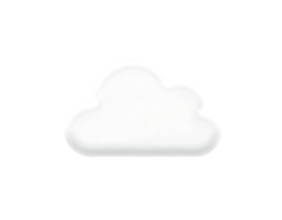 3D Cloud Icon on Transparent Background png