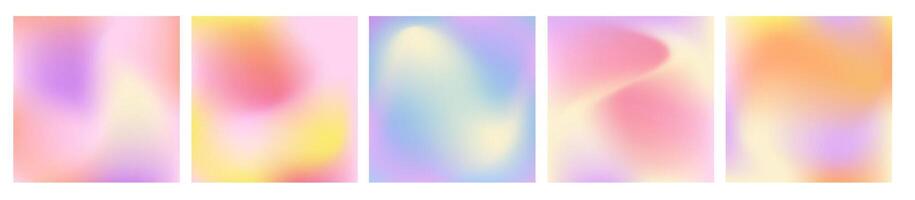 Y2k aesthetic holographic gradient background. Blue and pink mesh texture. 00s art illustration. Abstract pastel blurry square vector