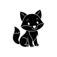 Cute cartoon Fox coloring book illustration design templates simple and modern concept vector