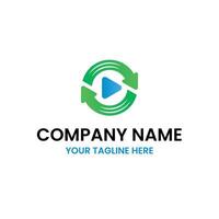 Replay Update Rotate Music Movie Logo vector