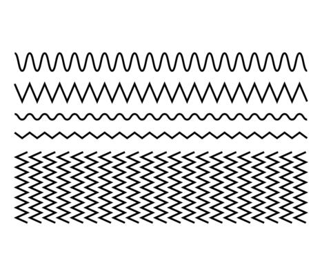 set of abstract zigzag lines. zig zag wavy lines