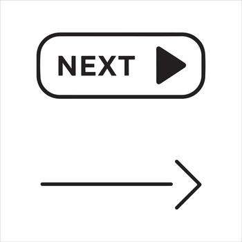 siguiente botón y flecha señalando en opuesto direcciones vector