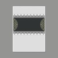 Decorative border art design with patterns vector