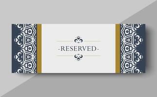 Reserved sign with decorative borders vector