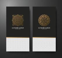 Luxury logo design with gold accents vector