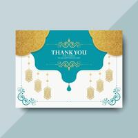 Thank you card with intricate design vector