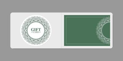 Gift Card Invitation with Ornament Design. vector