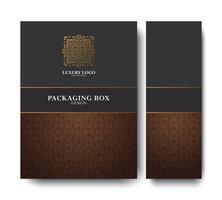 Luxury Packaging Box with Abstract Logo and Geometric Pattern for Branding. vector