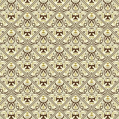 Decorative Floral Motif Repeat Seamless Pattern Background Texture template
