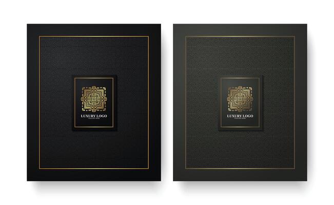 Luxury Gold Ornate Pattern Emblem Design for Product Label