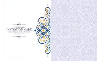 Colorful invitation background style ornamental art pattern vector