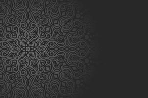 Elegant dark mandala pattern background vector