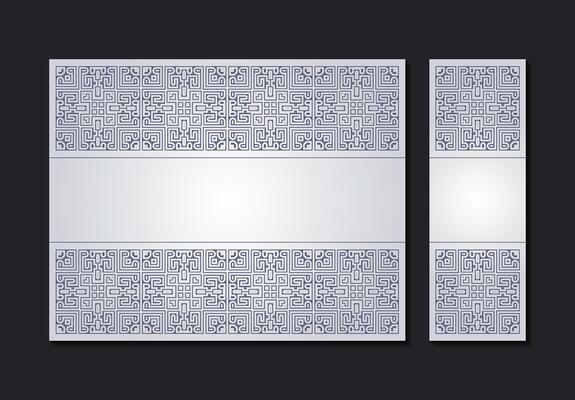 Elegant Geometric Pattern Packaging Box Template in Modern Style Design
