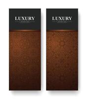 Luxury art ornament pattern style card design vector