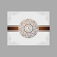 Elegant Decorative Letter A Logo with Luxury Vintage Ornament Frame vector