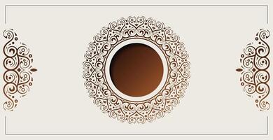 Elegant Decorative Circle Ornament Frame vector