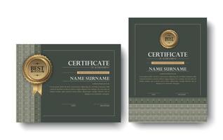 Elegant Minimalist Best Award Certificate Template for Business Recognition and Graduation vector