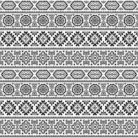 Ethnic seamless monochrome pattern. Aztec geometric background. Tribal print. Navajo fabric. Modern abstract wallpaper, black white illustration. For paper, textile design. vector