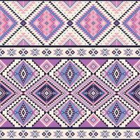 Colorful geometric textile pattern vector