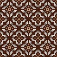 Geometric brown knit pattern texture vector