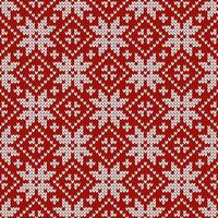 Red and white knitted pattern design vector