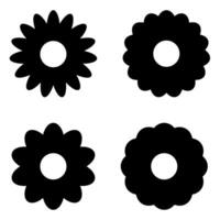 Flowers icon set.Flowers isolated on transparent background. Flowers in modern simple.Print vector