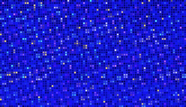 Abstract background with a grid of small, randomly colored squares. vector