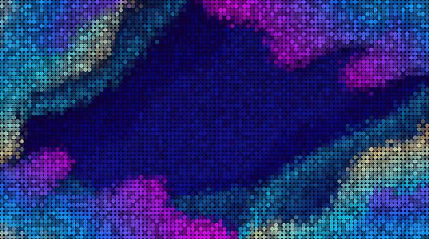 resumen digital antecedentes compuesto de pequeño circular píxeles arreglado en un cuadrícula modelo. vector