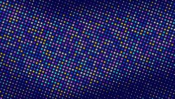 Colorful stars forming a diagonal pattern on a dark blue background, fading out at the bottom vector