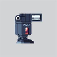 Pixel art Photography Camera Lighting icon Illustration for game design vector