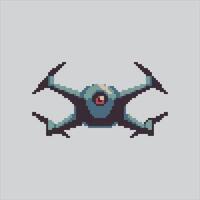 Pixel art illustration Camera Drones. Pixelated Flying Drone. Flying Photography Camera Drones Equipment Icon pixelated for the pixel art game and icon for website and game. old school retro. vector