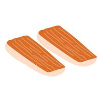 Surimi or Crabmeat Stick Frozen Food Illustration vector